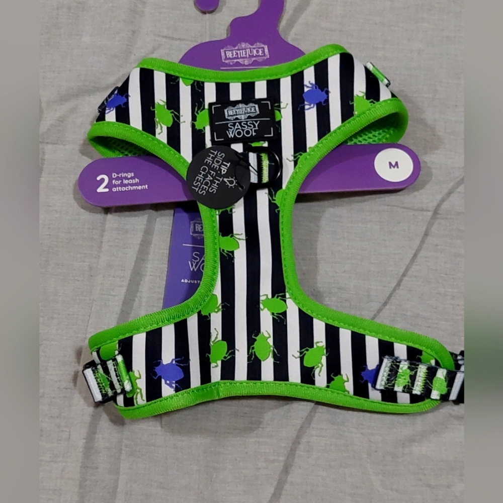 Beetlejuice, Sassy Woof, Medium dog harness